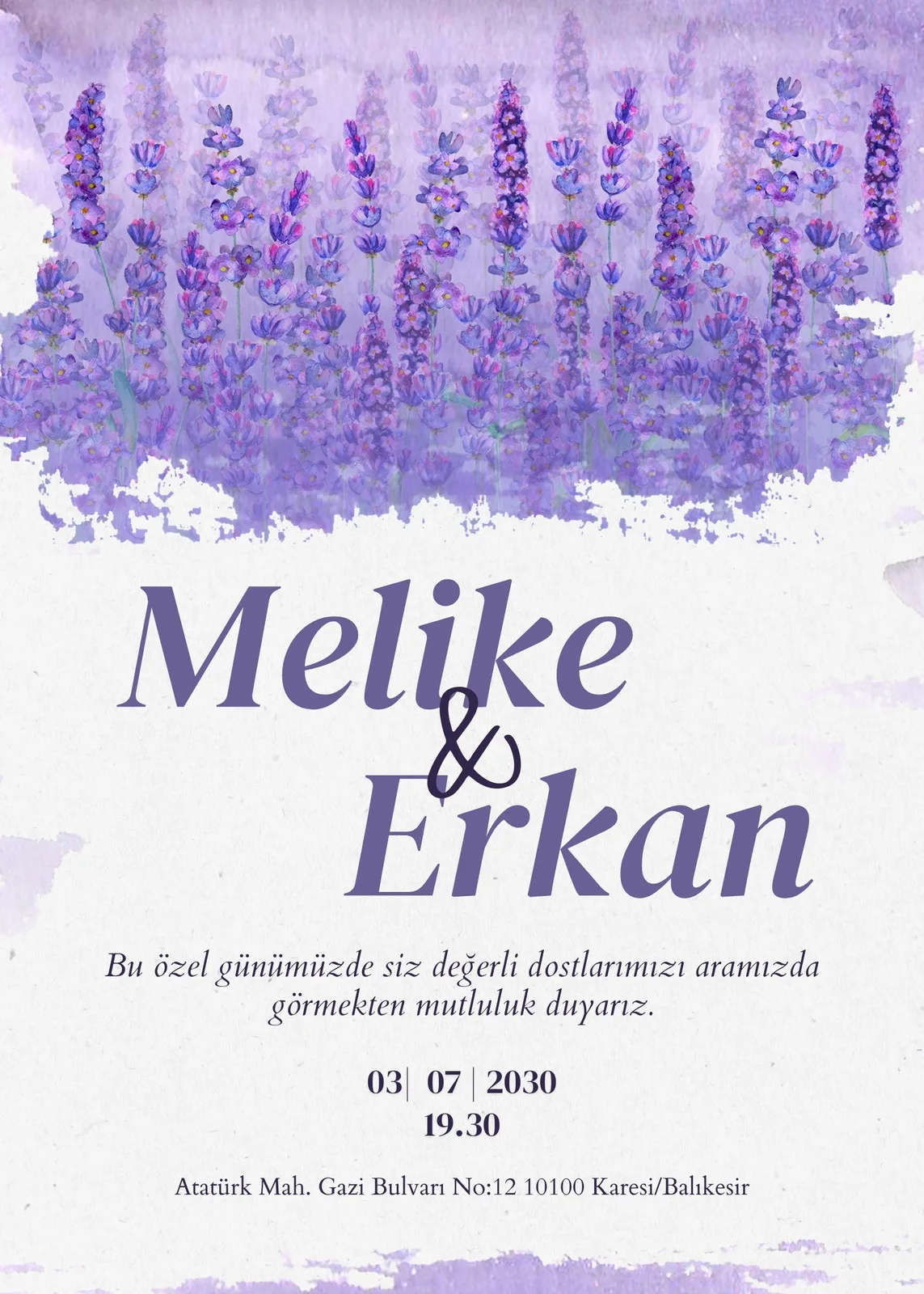 Model 298 — düğün ve nişan davetiyesi