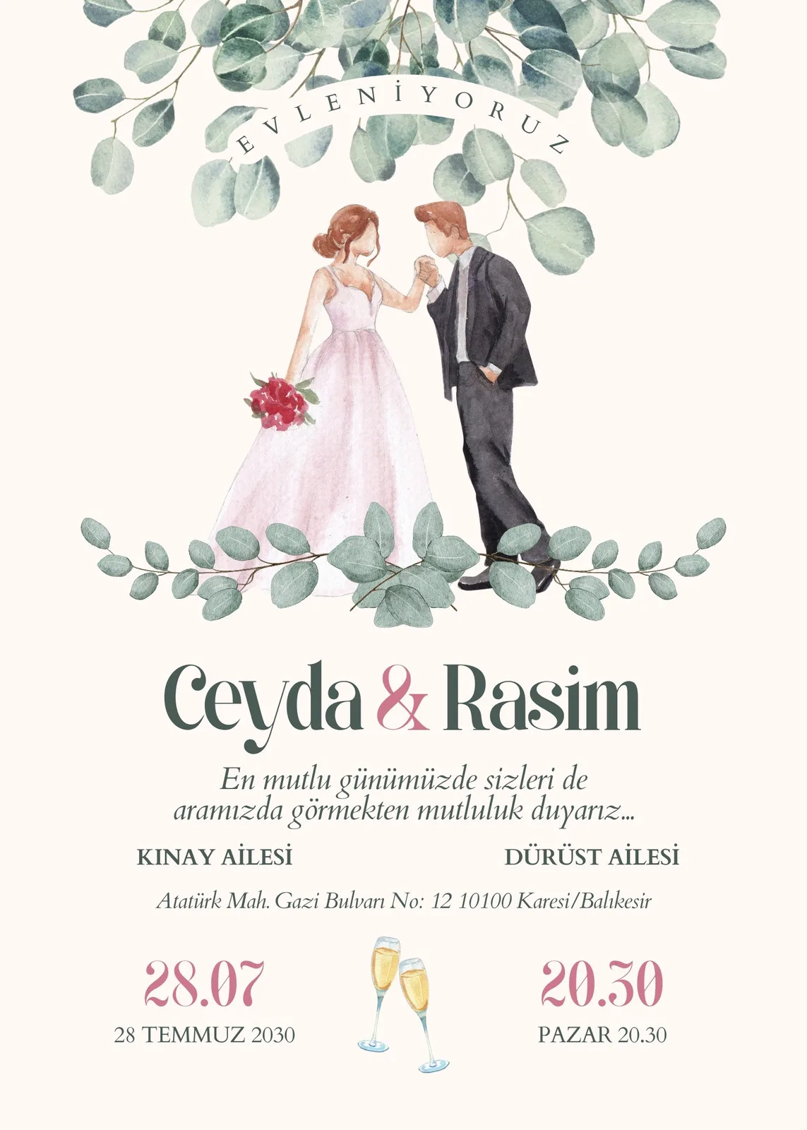 Model 360 — düğün ve nişan davetiyesi