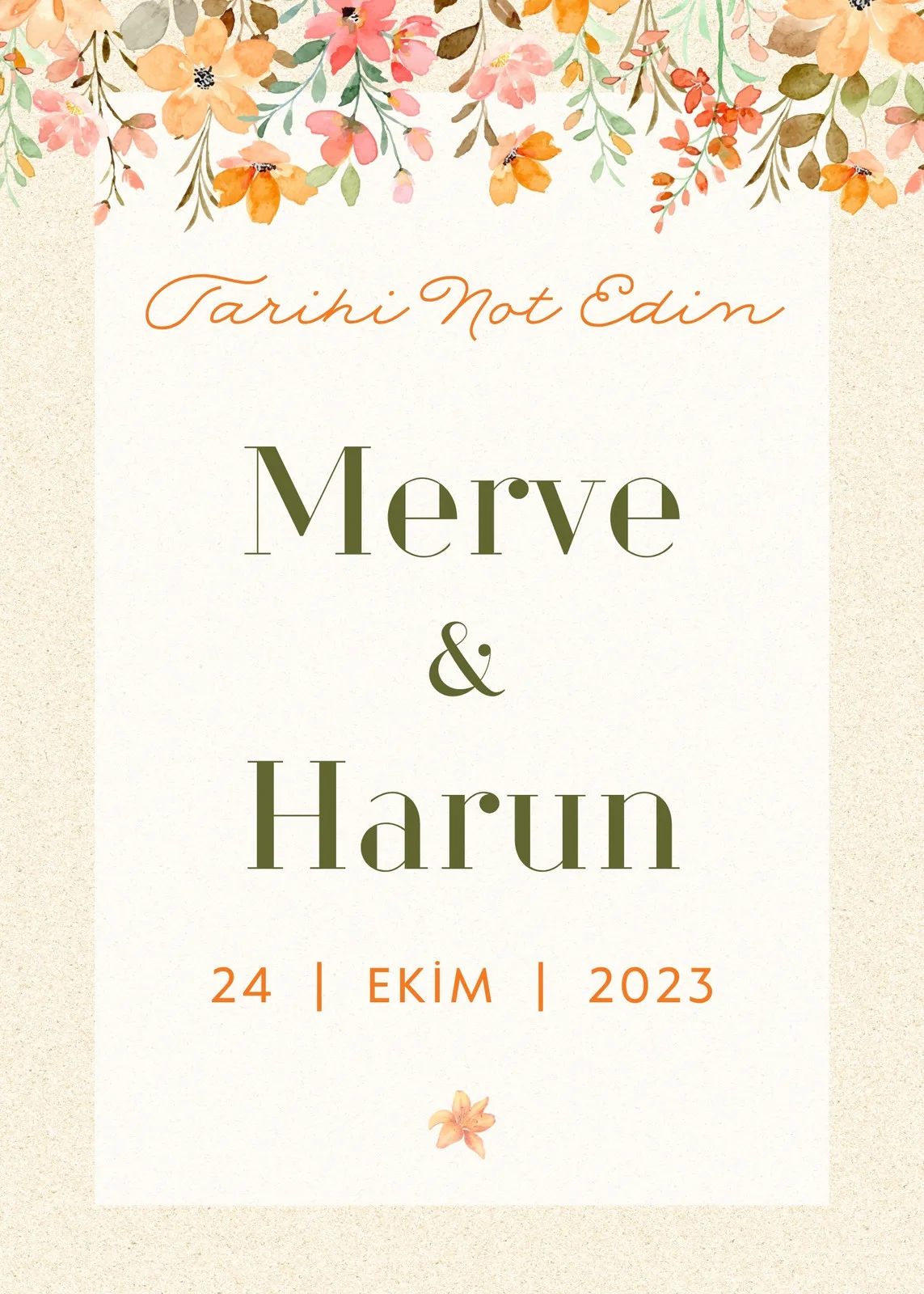 Model 412 — düğün ve nişan davetiyesi