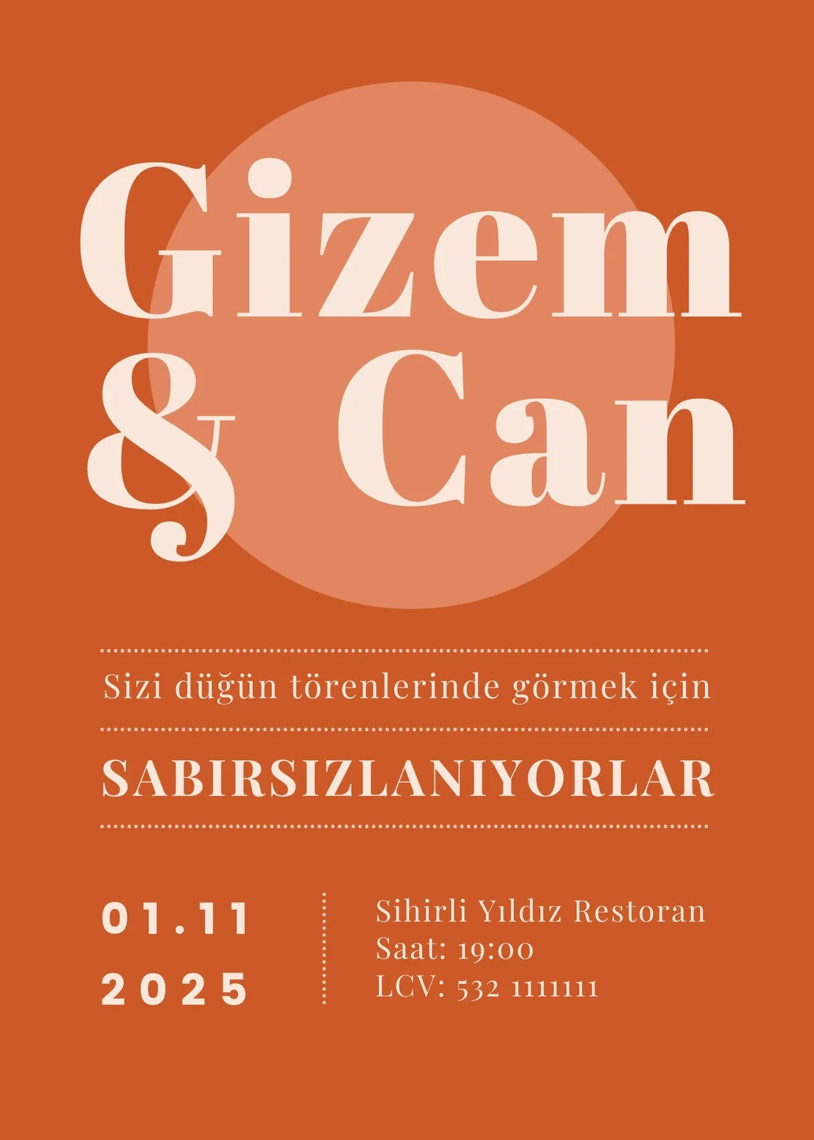 Model 414 — düğün ve nişan davetiyesi