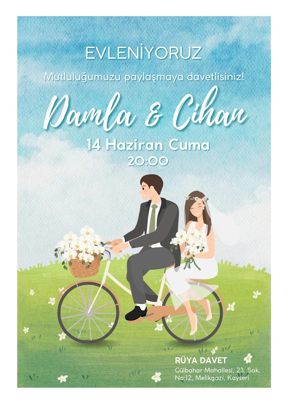Model 469 — düğün ve nişan davetiyesi
