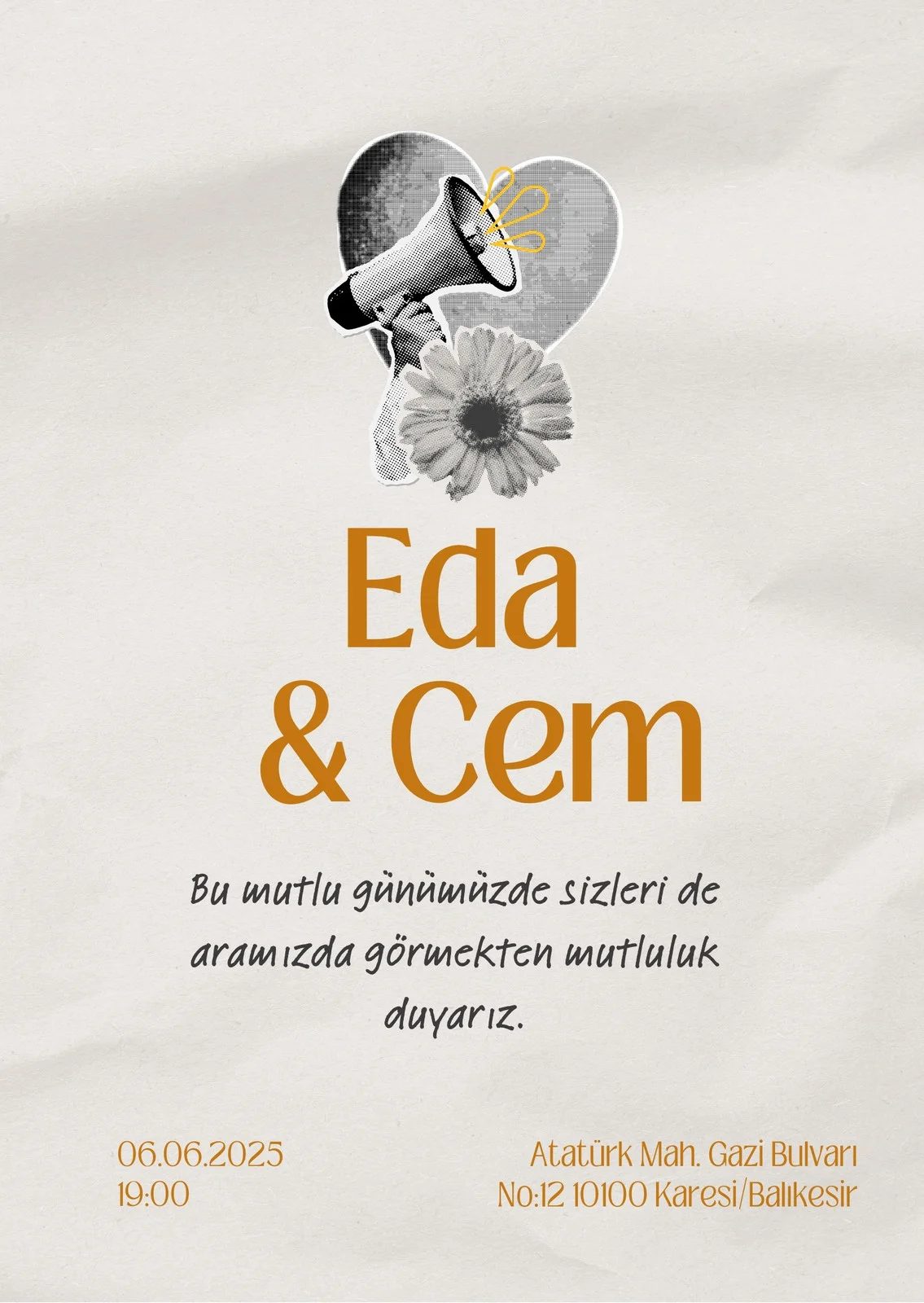 Modern Davetiye Modeli #19
