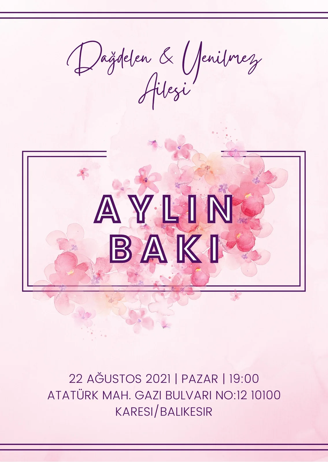 Modern Davetiye Modeli #5