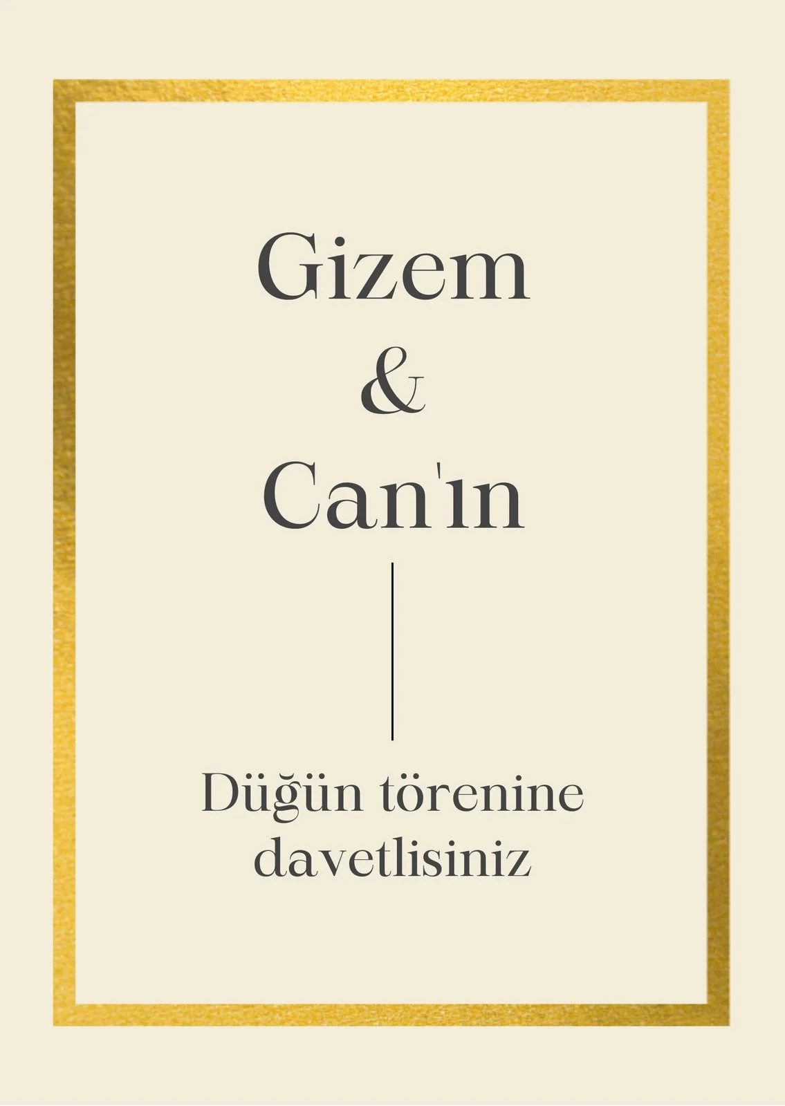 Sade Davetiye Modeli #209