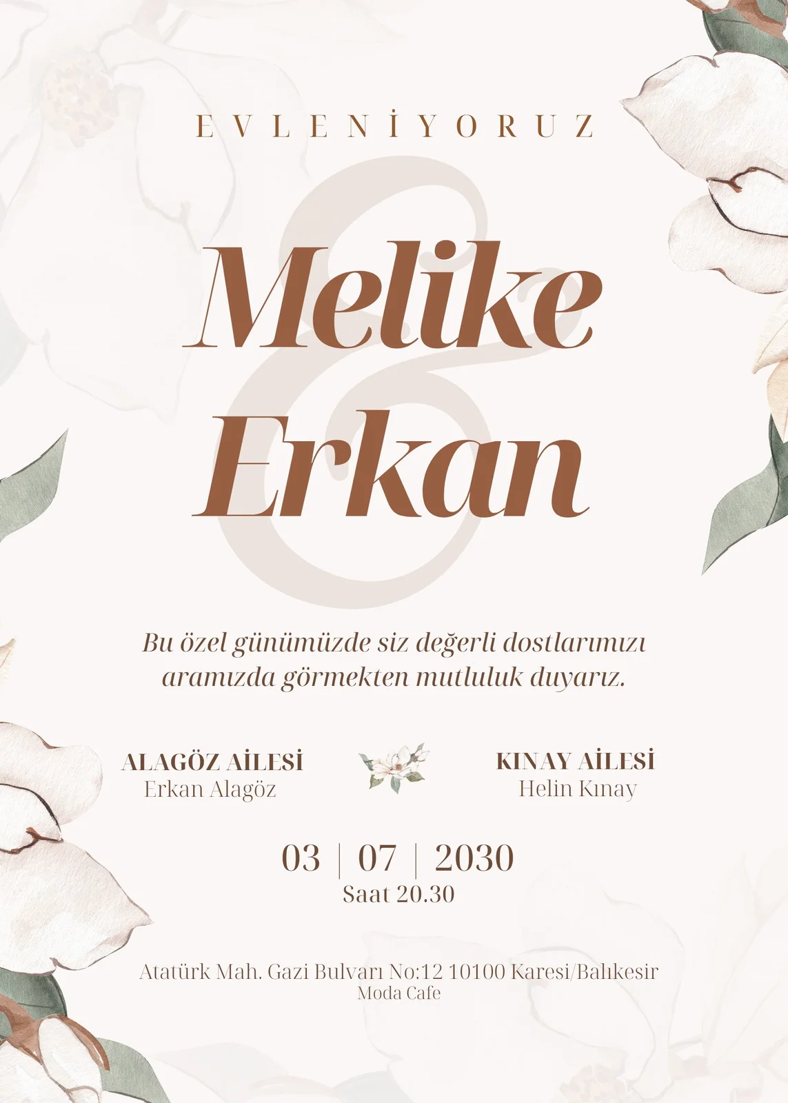 Sade Davetiye Modeli #221