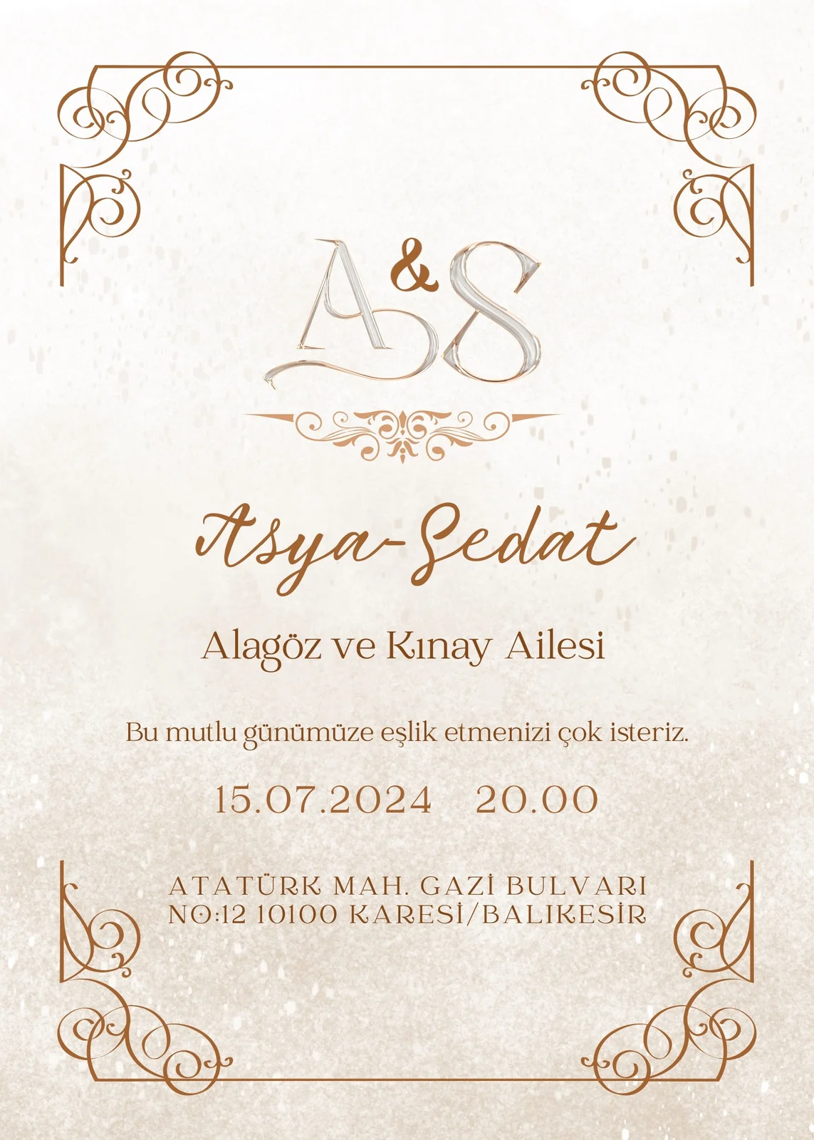 Sade Davetiye Modeli #226