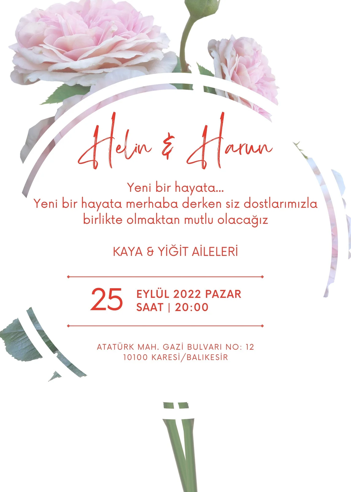 Sade Davetiye Modeli #227