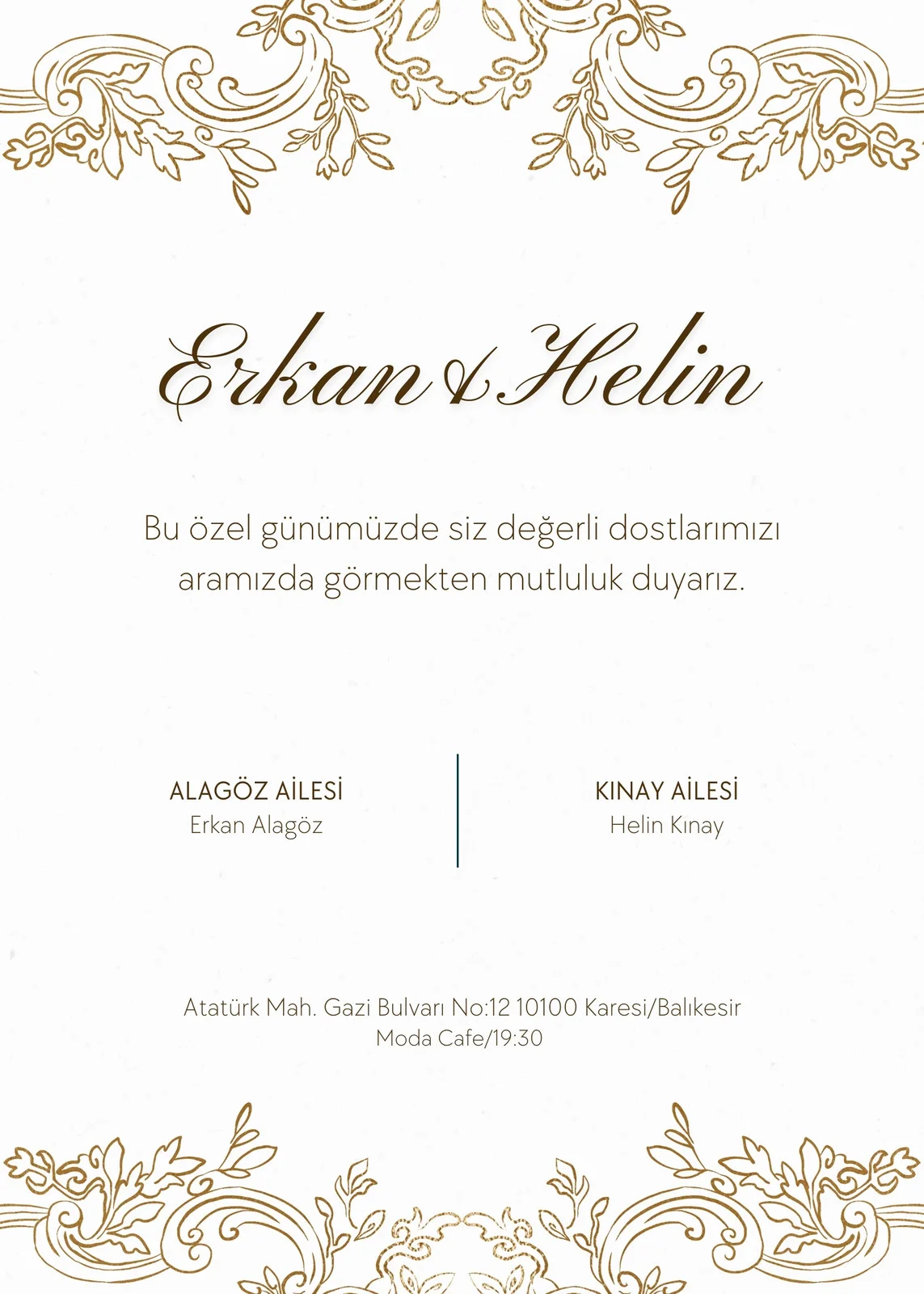 Sade Davetiye Modeli #255