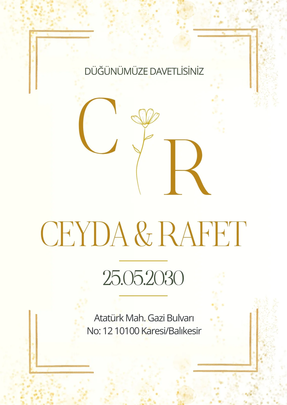 Şık Davetiye Modeli #265