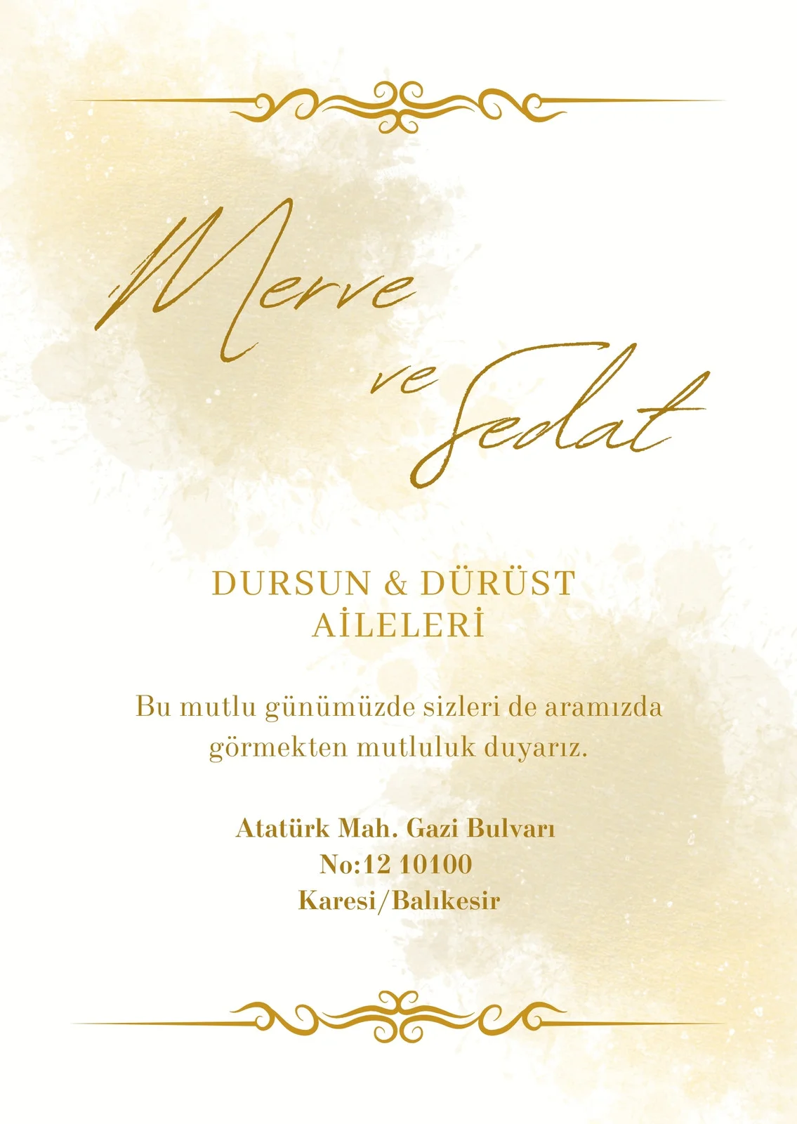 Şık Davetiye Modeli #269