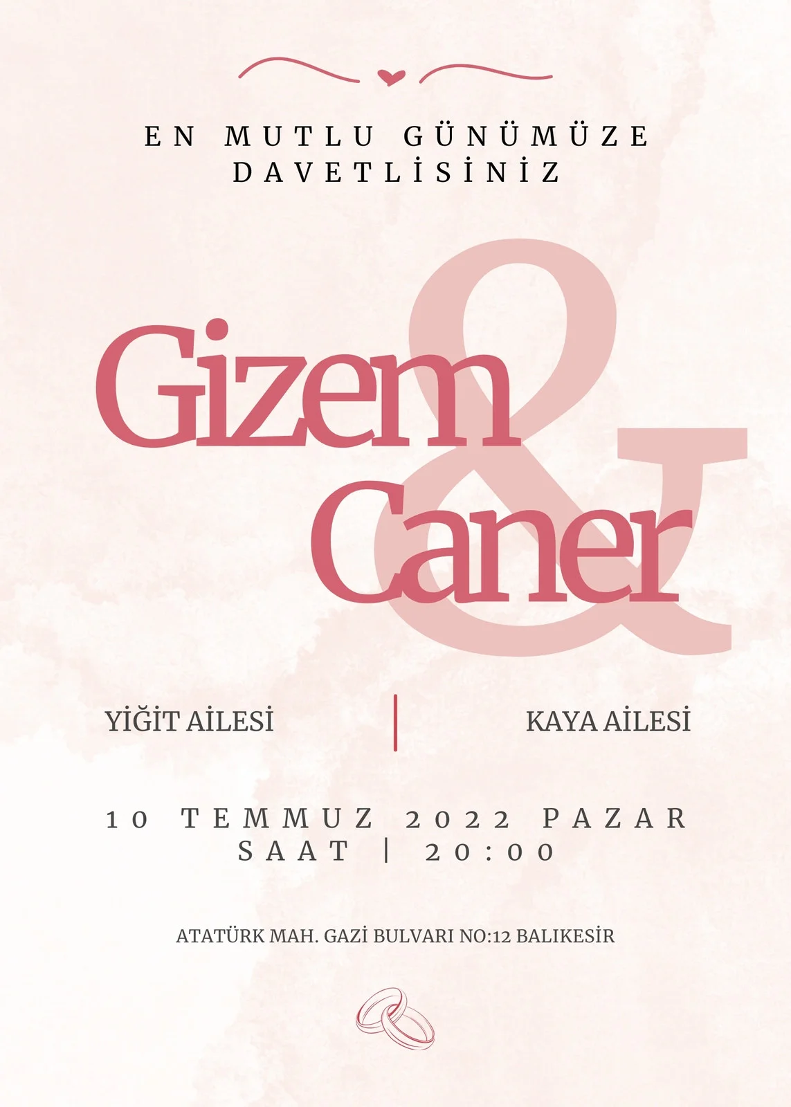 Şık Davetiye Modeli #272