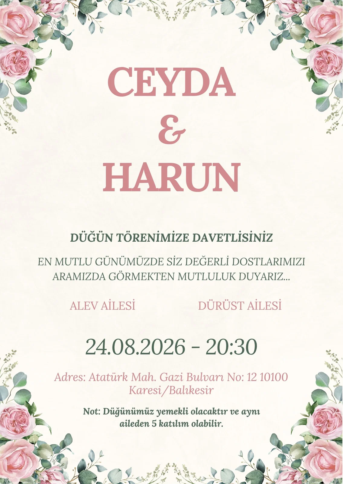 Davetiye Modeli #164