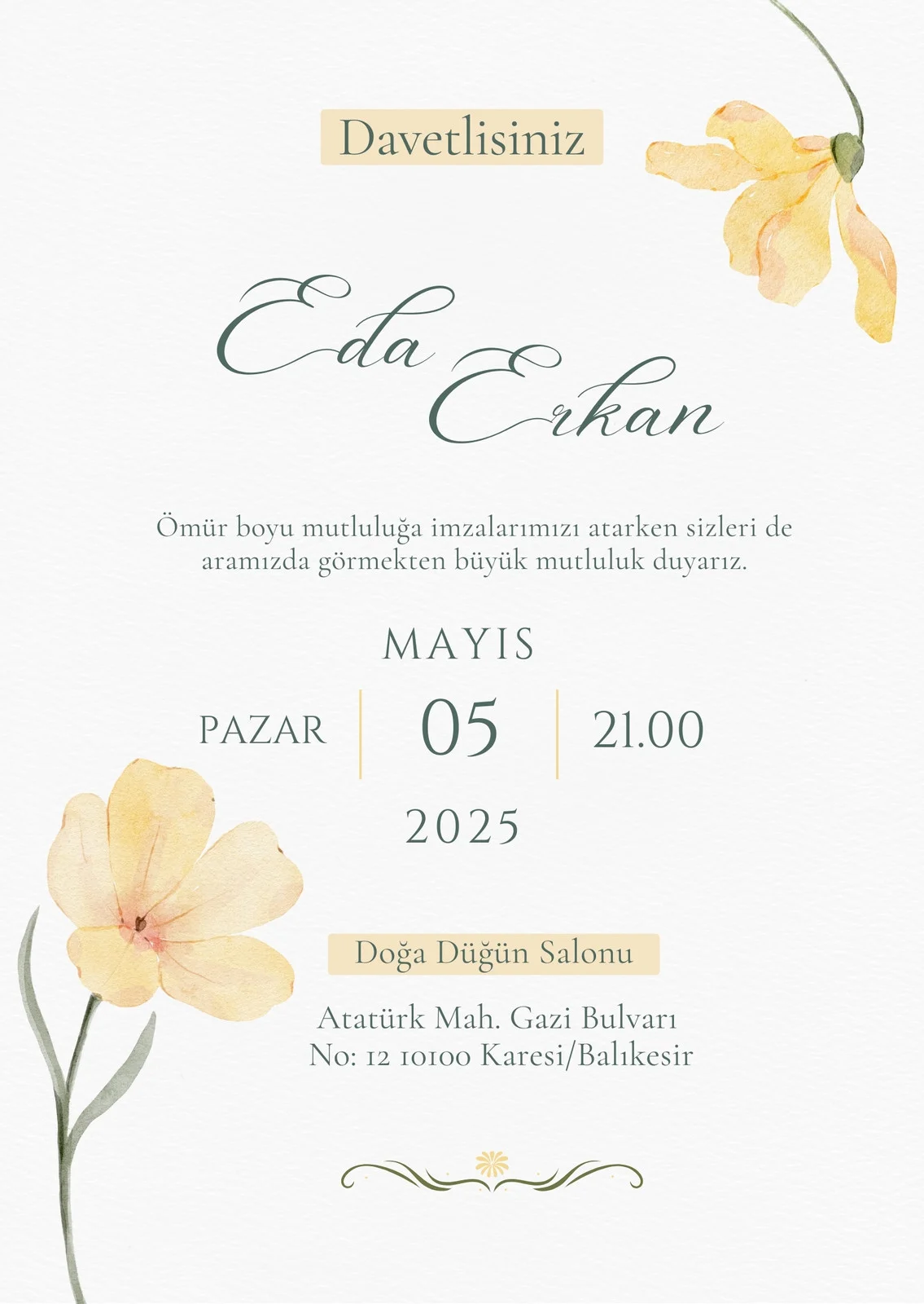 Davetiye Modeli #194