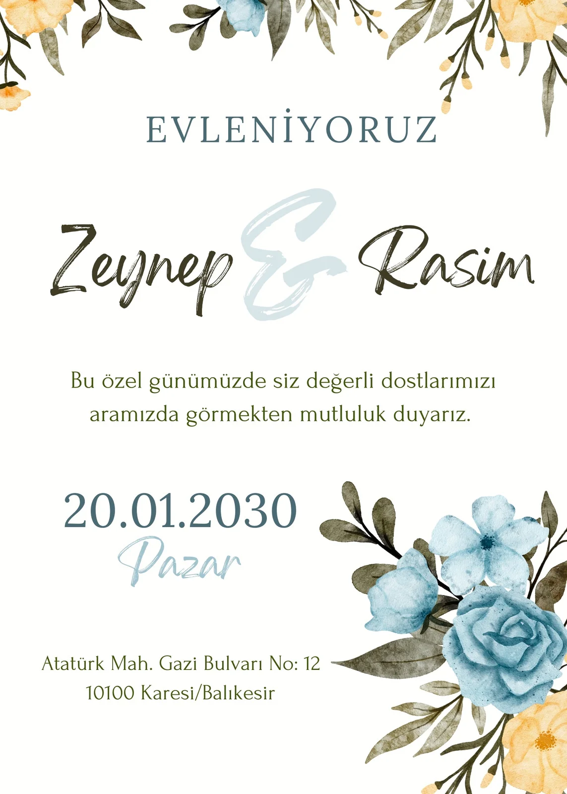 Davetiye Modeli #199