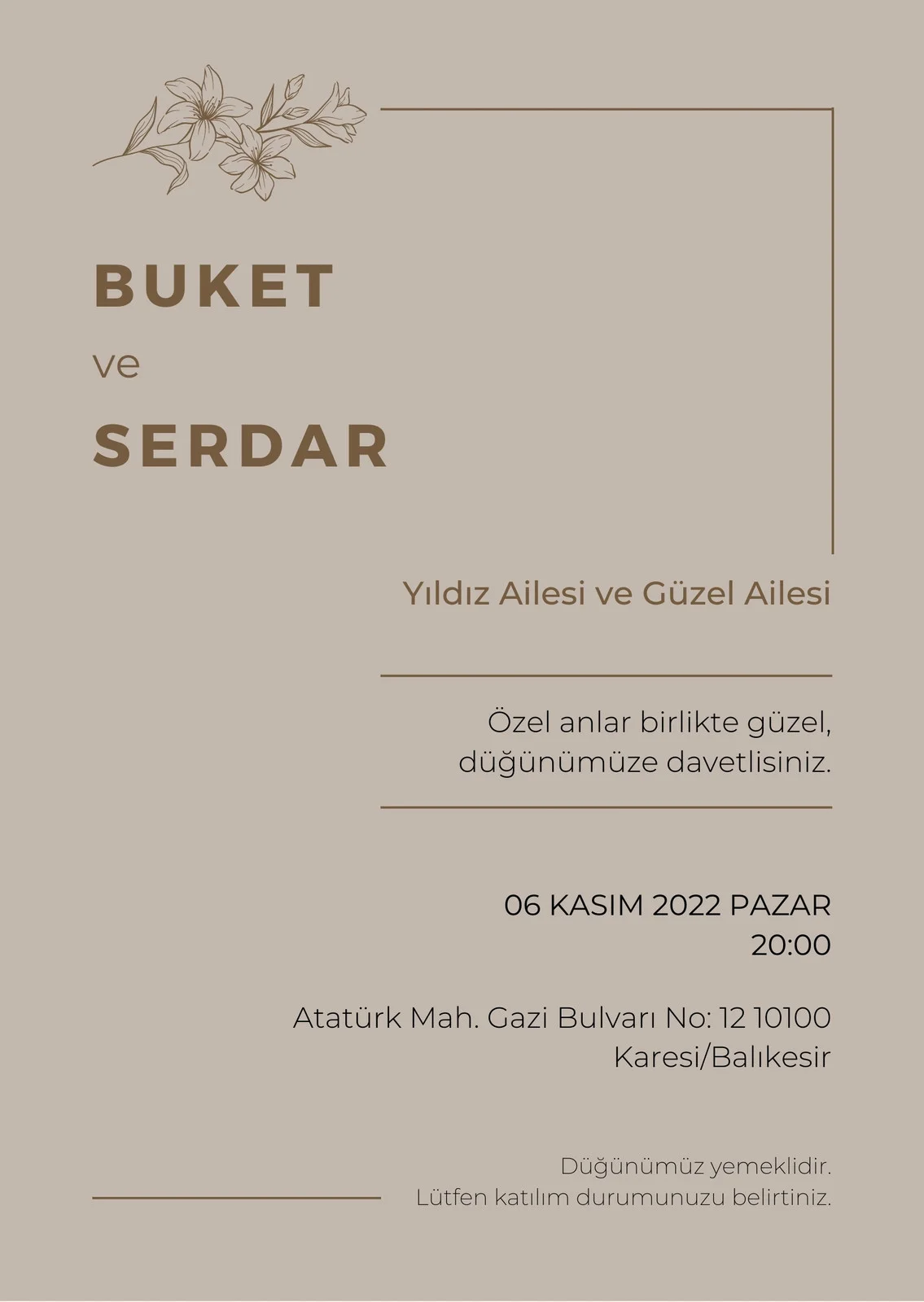 Davetiye Modeli #205